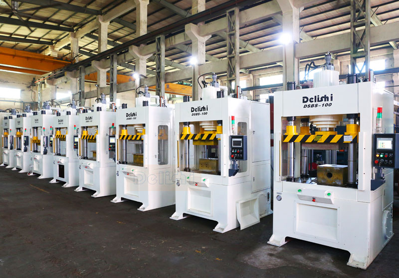 得力仕四柱液壓機(jī)生產(chǎn)線